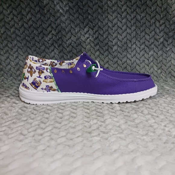 Hey Dude Women's Wendy Funk Louisiana Casual Slip-on Shoes Saints Purple Size 11 - Picture 5 of 9